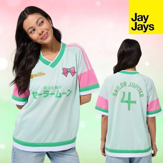 Sailor Moon Jersey mit japanischem Logo und Schleifenmuster, schnell trocknender, feuchtigkeitsableitender Stoff, sportliche Streetwear für Erwachsene und Jugendliche – Detail 3