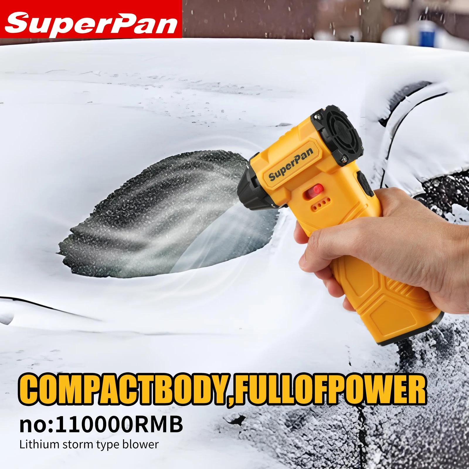 Superpan Professional 110000RPM Mini Turbo Fan - Cordless Powerful Blower with Adjustable Wind Speed