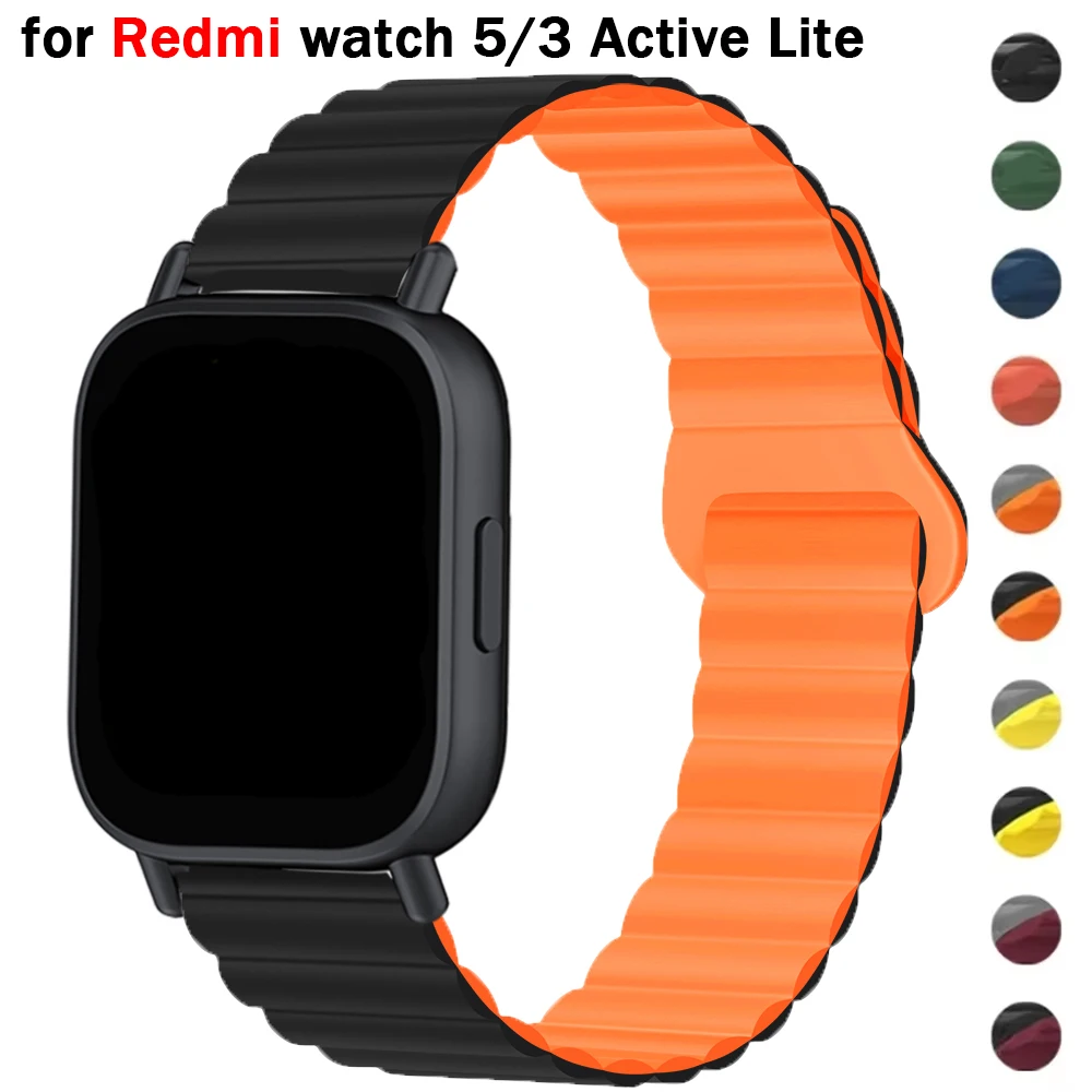 Силиконовый магнитный ремешок для смарт-часов Redmi Watch 3 Active, спортивный браслет для Redmi Watch 3 Lite correa, аксессуары для смарт-часов