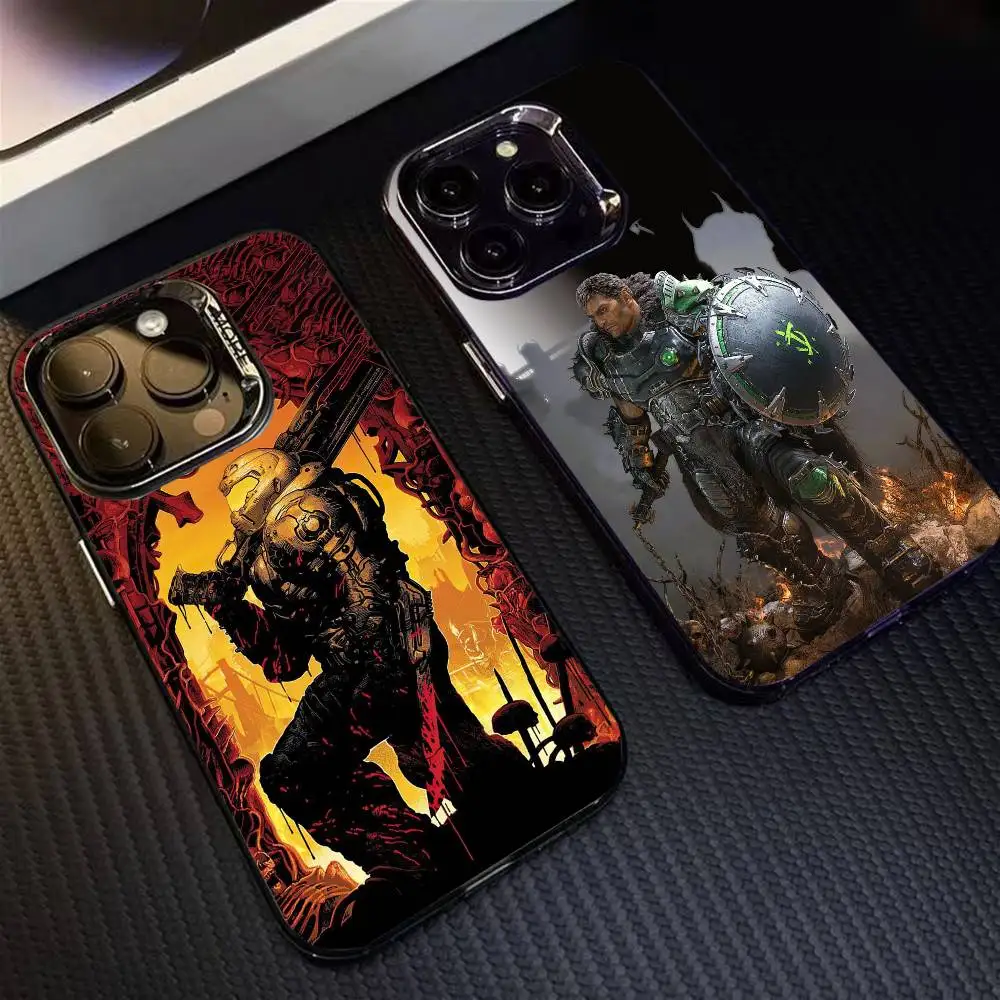 

Game D-DOOM Printed Phone Case For iPhone 16 17 15 14 12 13 Pro Max Black Color Shockproof Cover