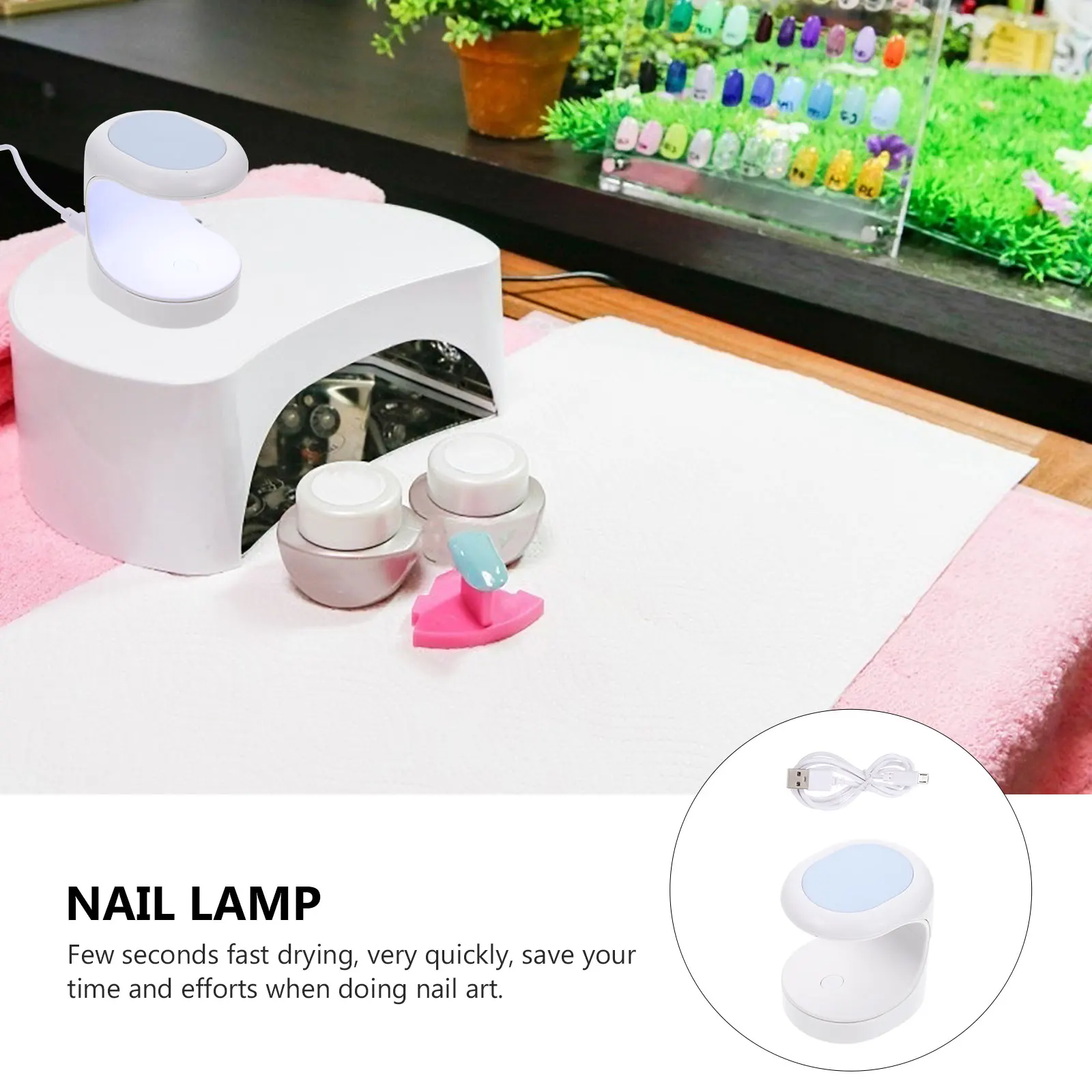 

Single Finger Nail Lamp Polish Dryer Fast Drying Manicure Light Gels Grill LED ABS Plastic Reusable Durable Home Use Birthday