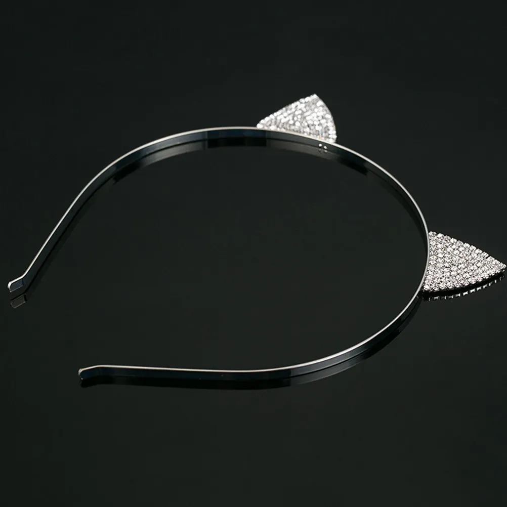 

2Pcs Ear Headband Crystal Rhinestone Hair Band for Women Girls Party Prom Holiday Costume Festival Accessory
