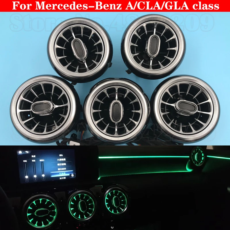 Car Colors decorative Ambient Light A/CLA/GLA class For Mercedes-Benz W176 W117 W156 Front AC Condition Air Outlet Turbo