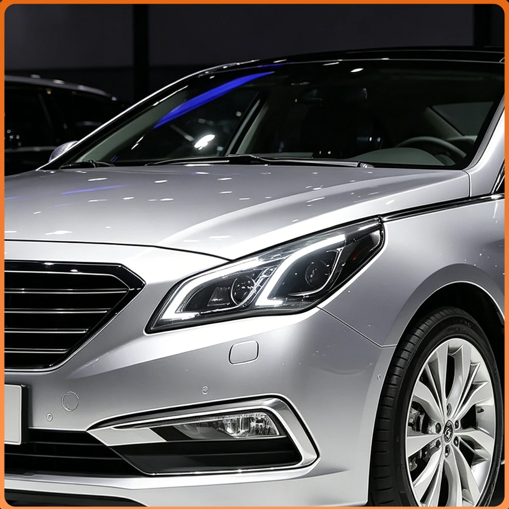 Plug and Play New Design LED Headlights Assembly Projector Lens Car Parts for Hyundai Sonata 9 YF 2015 - 2018 Front Lamp Upgrade