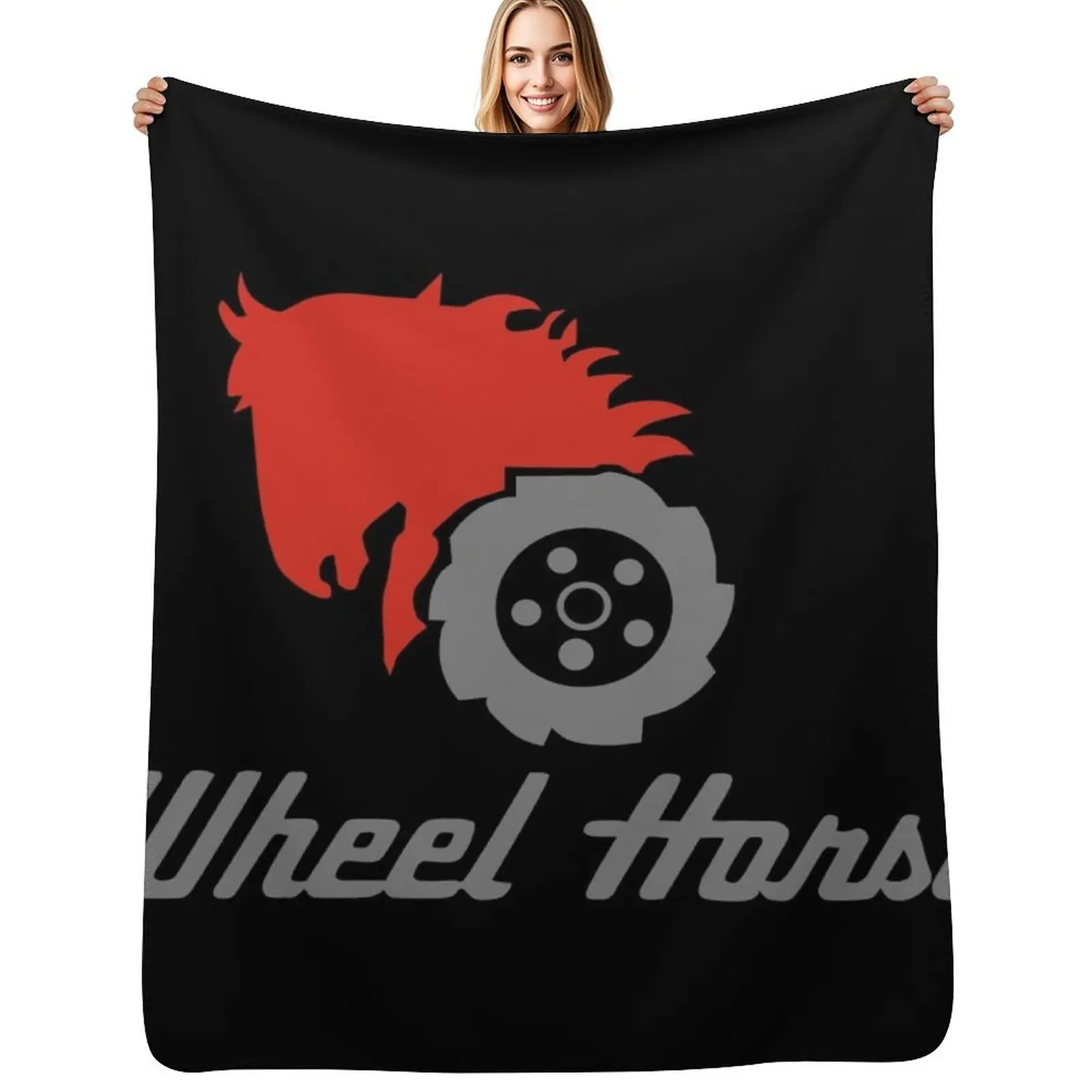 Wheel Legend Horse Throw Blanket All Season Soft Lightweight Blanket for Home