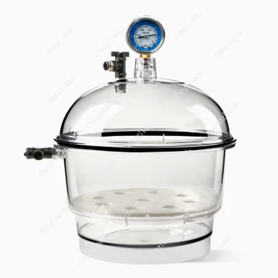 Vacuum Desiccators, Small Lab Desiccator, Double Valves Glassware Lab Desiccator Dryer Vacuum Desiccator Jar, 150mm/250mm