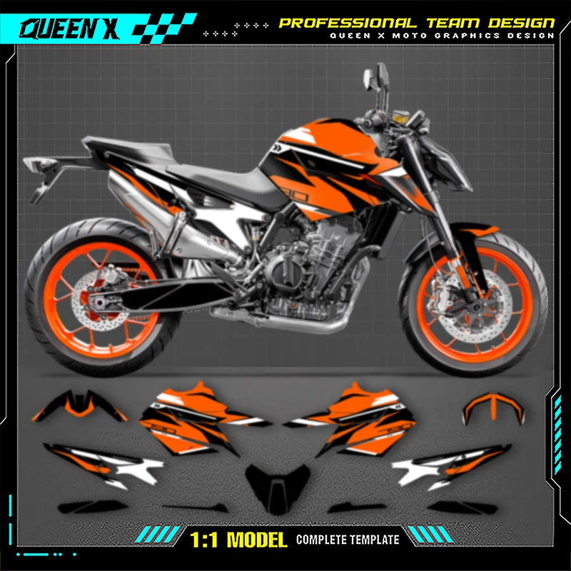 

Queen X MOTOR Motorcycle For KTM Duke 790 890 Adventure 2021 2020 2019 2018 Graphics Background Decals Stickers Kits 007