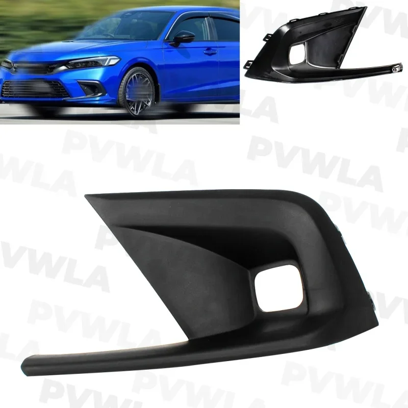 

1pc Left Side Fog Light Lamp Grille Cover Housing For Honda 11th Civic 2022 2023 2024 Car accessories