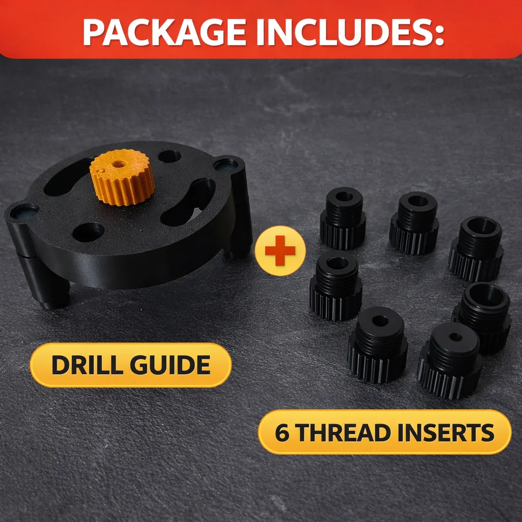 Rafford Woodworking Hole Puncher Drill Guide Locator, Handheld Drill Guide for Straight Holes - Wood Panel Hole Puncher Locator