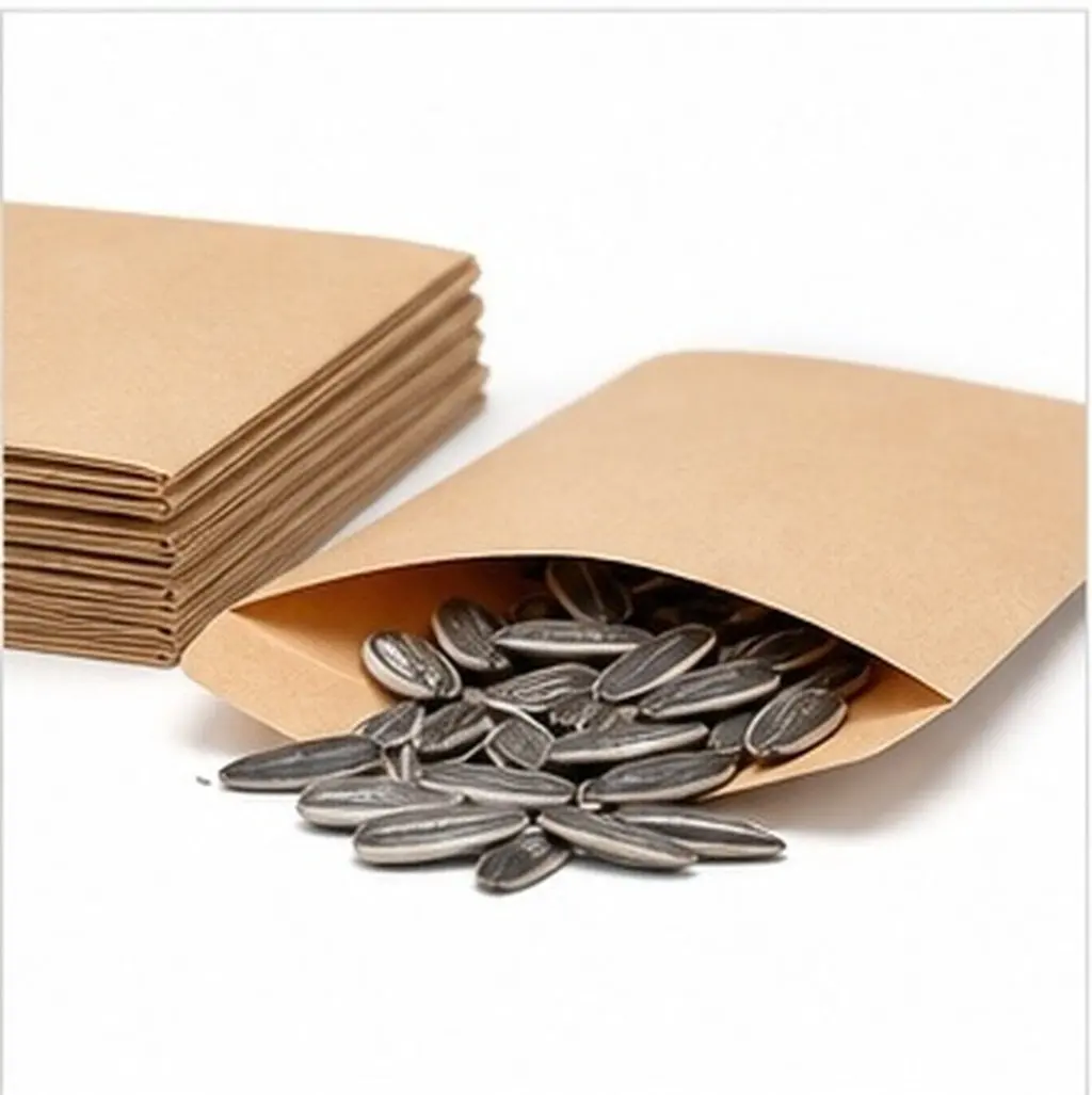 100pcs Eco-Friendly Kraft Paper Seed Storage Pouches for Corn, Wheat, Rice, Sunflower, Pepper & Pumpkin Seeds