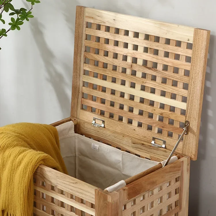 

# Creative Solid Wood Lockers, Dirty Laundry Baskets, Catalpa Wood, Home Bedrooms, Dirty Clothes Storage Baskets