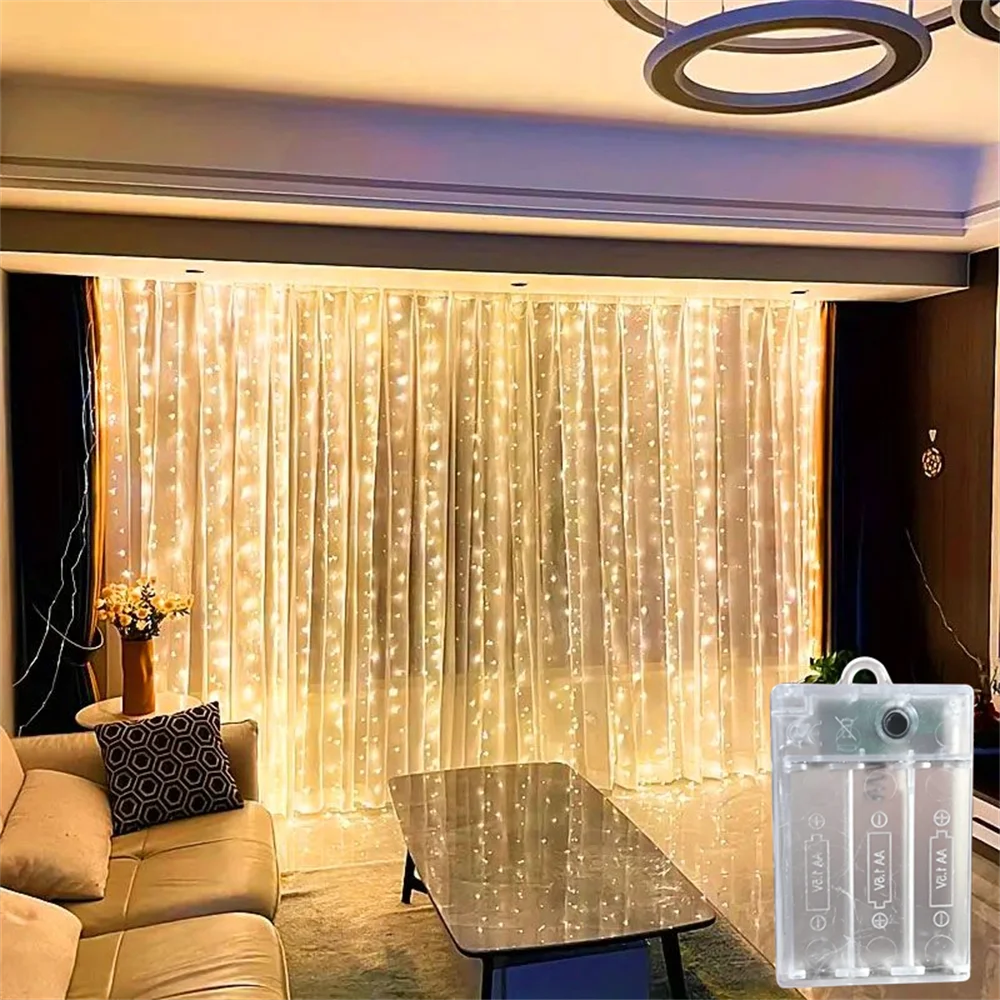 8 Modes Curtain LED String Lig - Led Fairy String Lights recension och pris