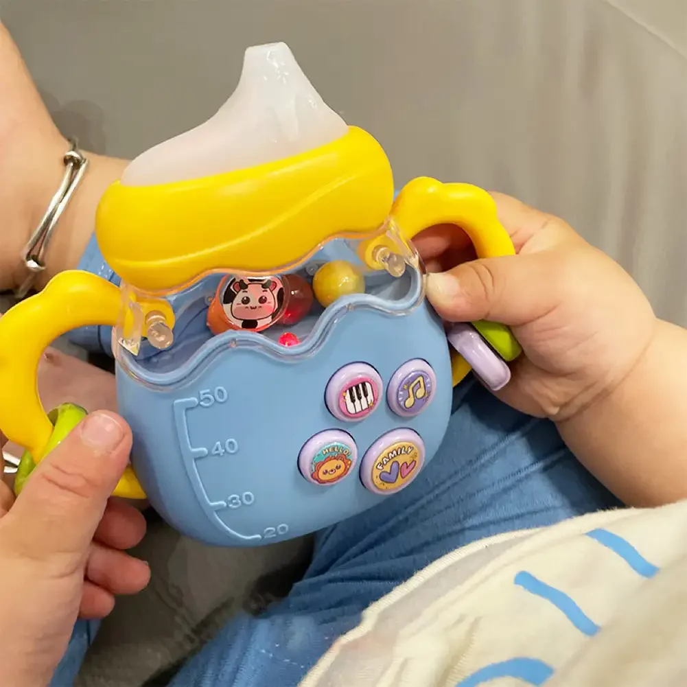 Brinquedos educativos de aprendizagem montessori para bebê, brinquedos musicais para crianças, história de telefone com mordedor, presente para crianças, 0-12 meses