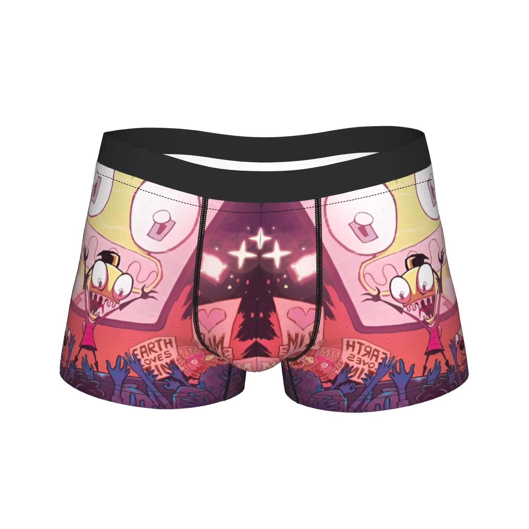 

Мужское нижнее белье с рисунком темной комедии Invader Zim, забавные трусы-боксеры, шорты, трусы Homme, трусы из полиэстера, S-XXL