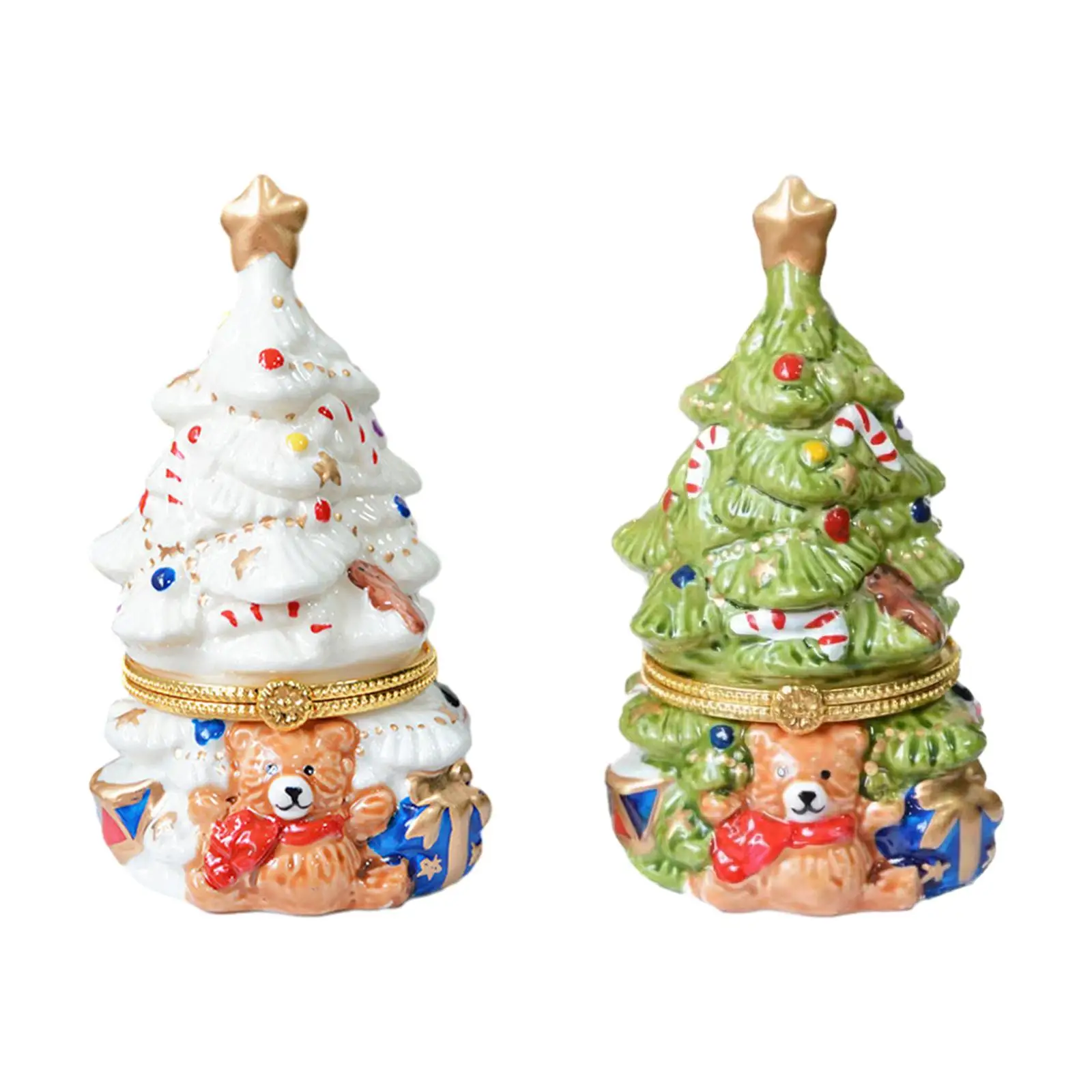 Christmas Tree Jewelry Box Christmas Decorations Birthday Charms Trinket Box