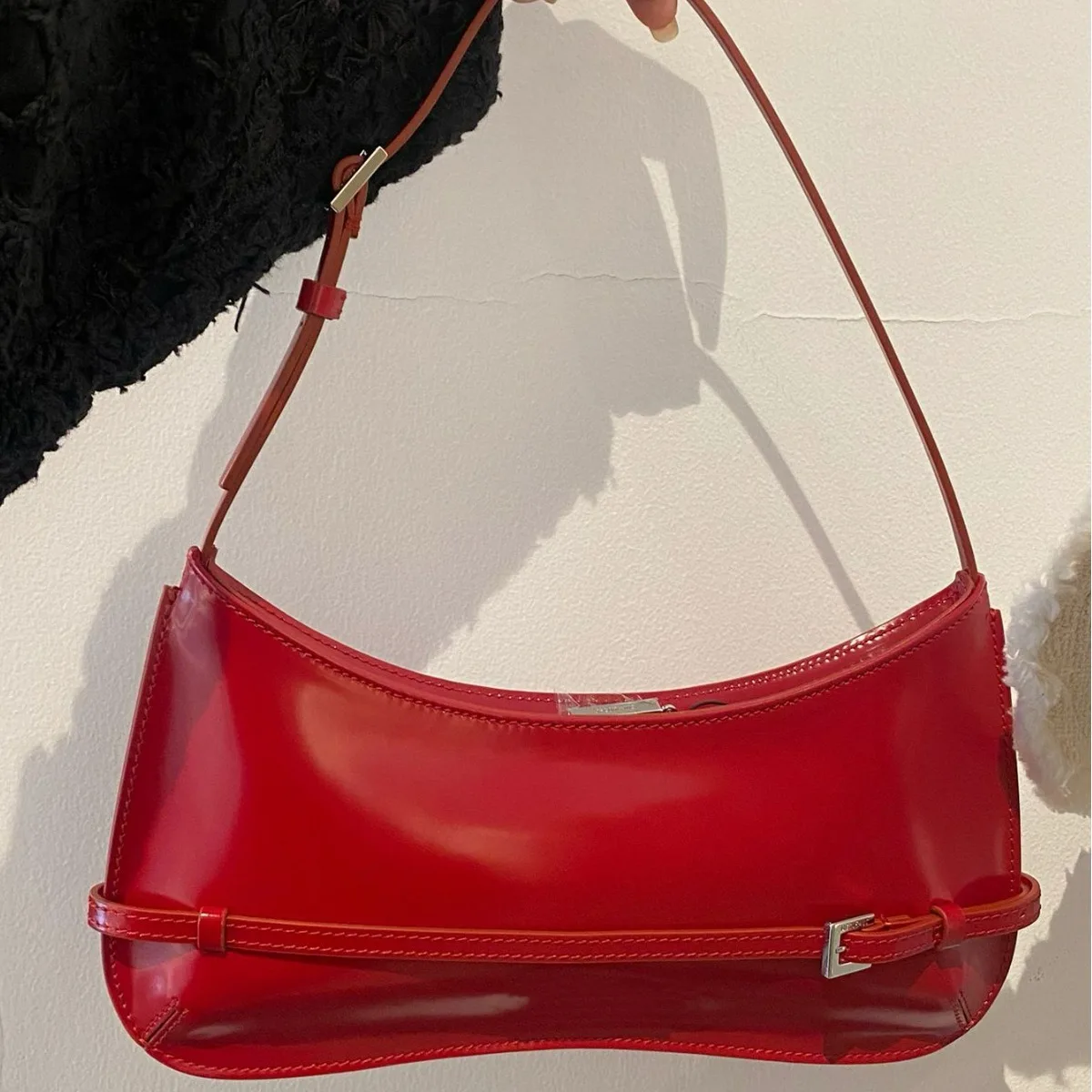 Luxury Designer Famous Brand Women\'s Bags Shoulder Bags Black Red Handbags 2024 Fashion Trend Small Shoulder Bags and Wallets