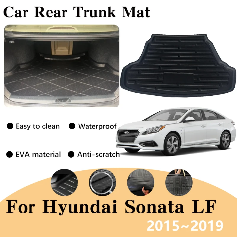 

Car Trunk Floor Mat for Hyundai Sonata LF 2015 2016~2019 Liner Trunk Waterproof Tray Carpet Storage Pad EVA Material Accessories