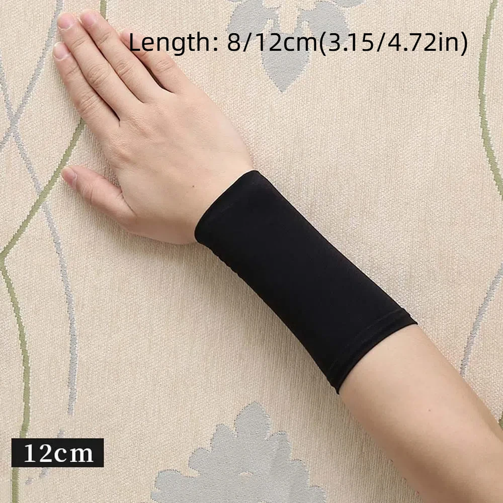 Running Elastic Wrist Cover Unisex Solid Color Outdoor Ice Silk Sleeves Cycling Arm Sleeves Sports Wristband Sunscreen Wrist