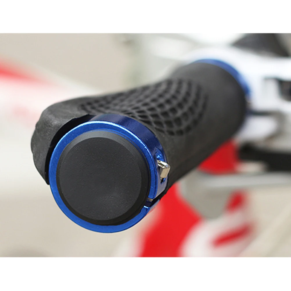 

1 Pair Bicycle Handlebar Grips Tpr Silicone Anti-Slip Ergonomic Comfortable For Mountain Bike Cycling Long Ride Rain Sweat