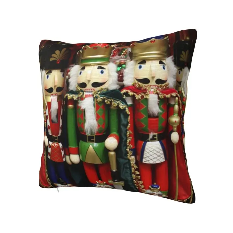 Nutcracker Soldiers Pillow Case Home Decor Cute Christmas Presents Outdoor Cushions Square Pillowcase