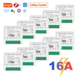 16A Tuya ZigBee 3.0 Smart Switch Automation DIY Light Switches Module Supports 2 Way Control Smart Life for Alexa Google Home