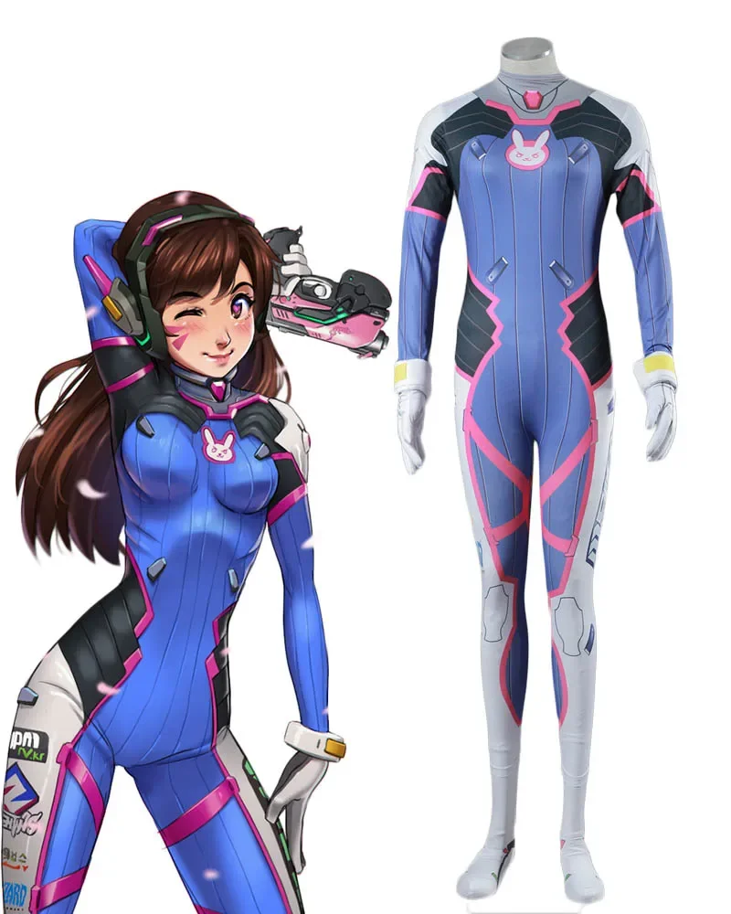 

Hot Game OW Hana Song D.Va Jumpsuits Cosplay Costume