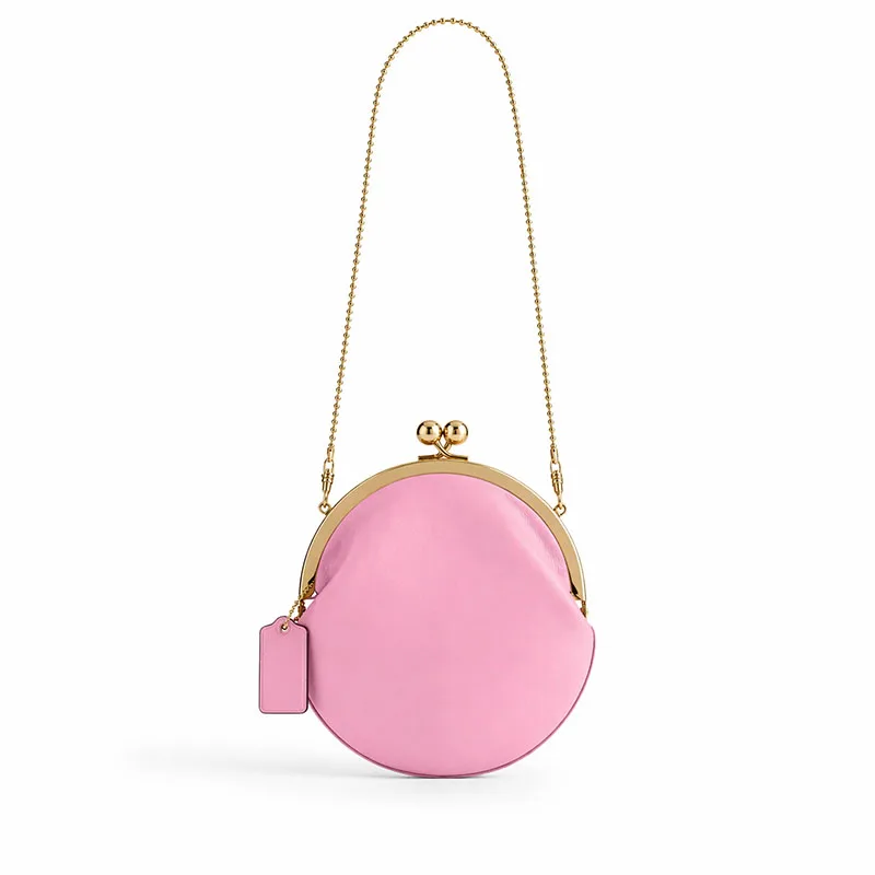 

Fashion Designer Clip-on Kiss Lock Evening Bag Women Pu Leather Shell Handbags New In Cluth Shoulder Bag