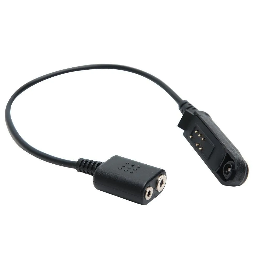 Baofeng UV-9R plus UV-XR Waterproof Adapter Cable 2 Pin Compatible with UV-5R UV-82 UV-S9 Walkie Talkie Headset Speaker Mic
