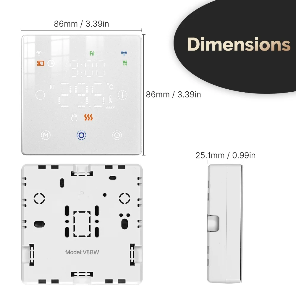 Energy Saving Programmable Thermostat Digital Temperature Control Convenient Heating Schedule Flexible Scheduling