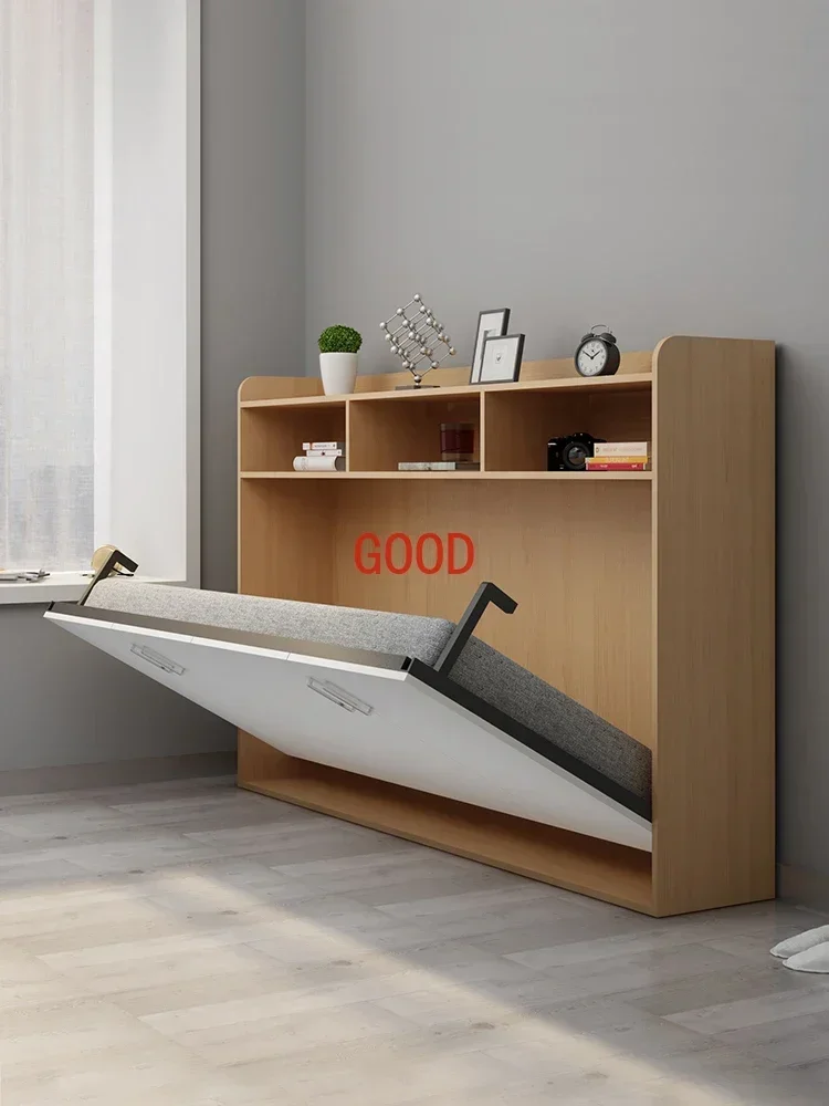 

Multifunctional rollover invisible bedside cabinet bed vertical flip hidden bed