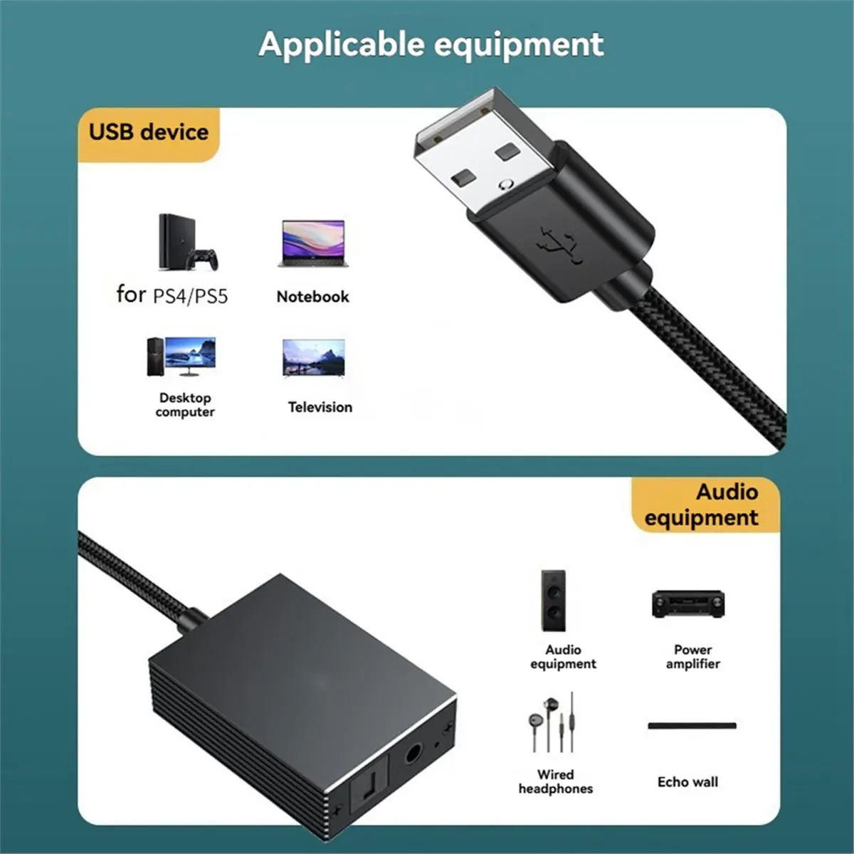 (A23G) USB-адаптер-конвертер для оптического аудиовыхода SPDIF Toslink и 3,5 мм аудиовыхода для PS5, PS4, телевизора, ПК, ноутбу