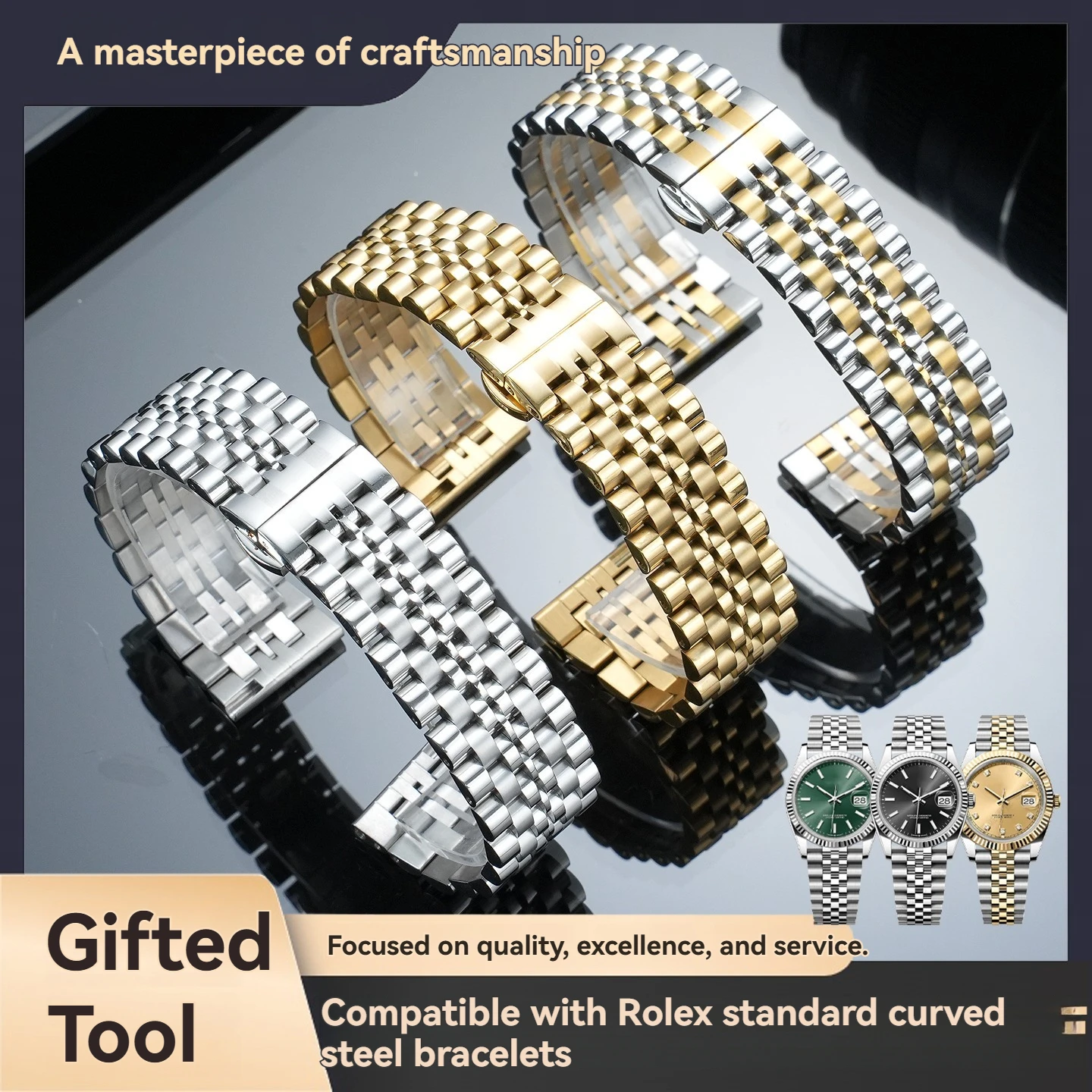 Rolex Watch Datejust - Unisex horlogeband van roestvrij staal met