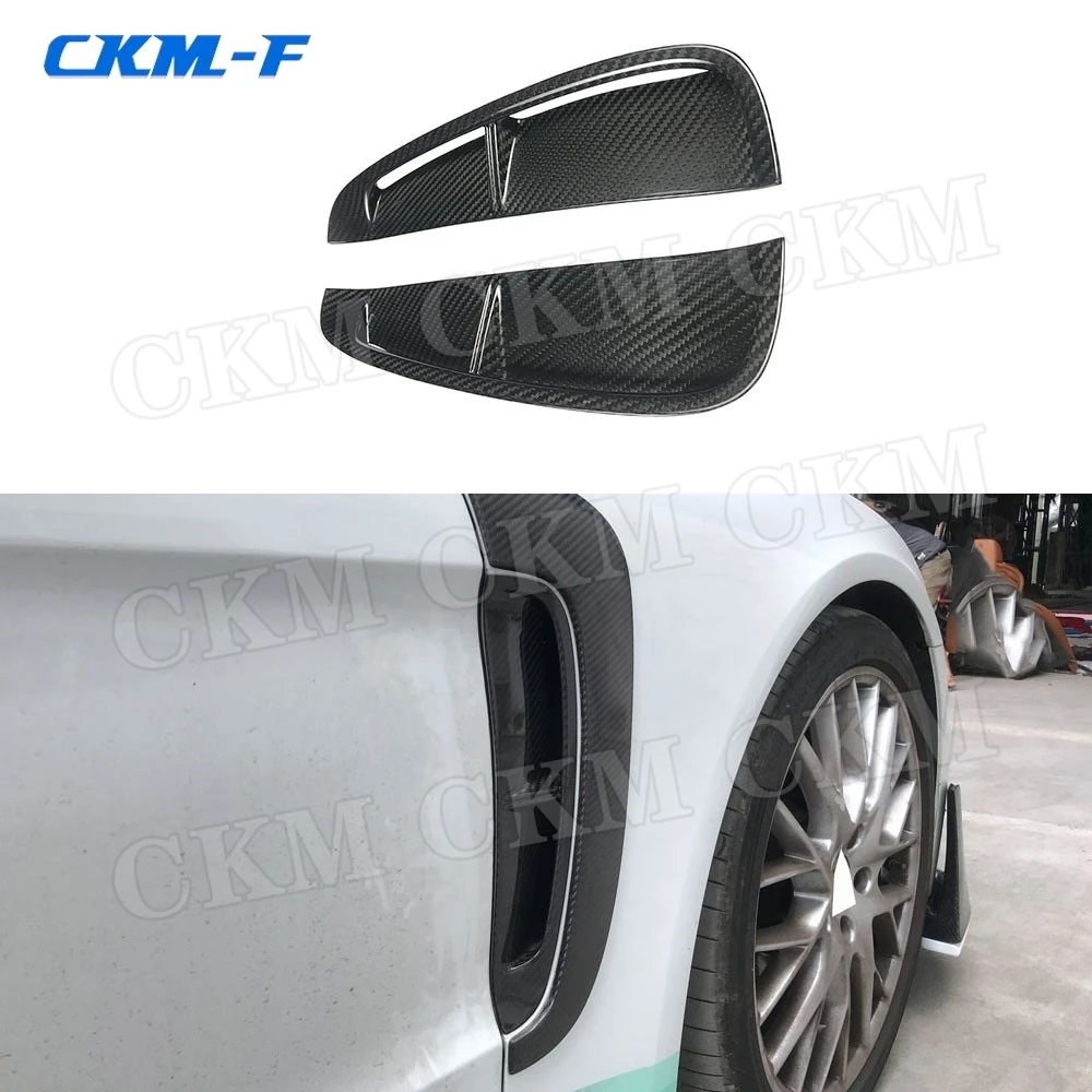 

Dry Carbon Fiber For Porsche Panamera 971 2017-2019 Front Side Fender Air Vent Moulding Trim Canards Stickers Car Accessories