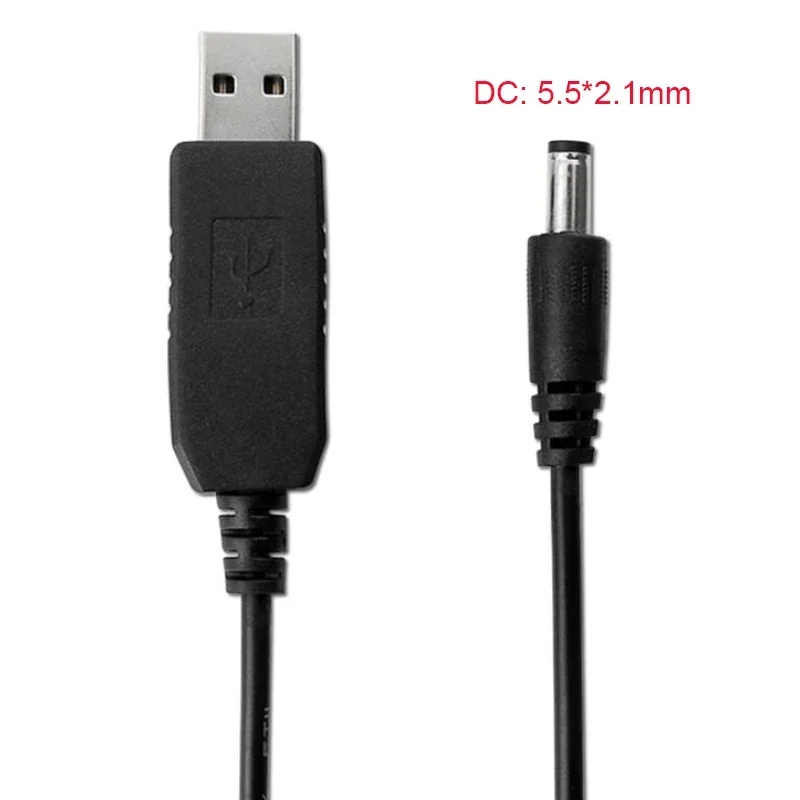 Banggood-Cable de refuerzo de energía USB, línea de CC de 5V a CC de 9V/12V, módulo elevador, Cable adaptador convertidor USB, enchufe de 5,5x2,1mm/3,5x1,35mm