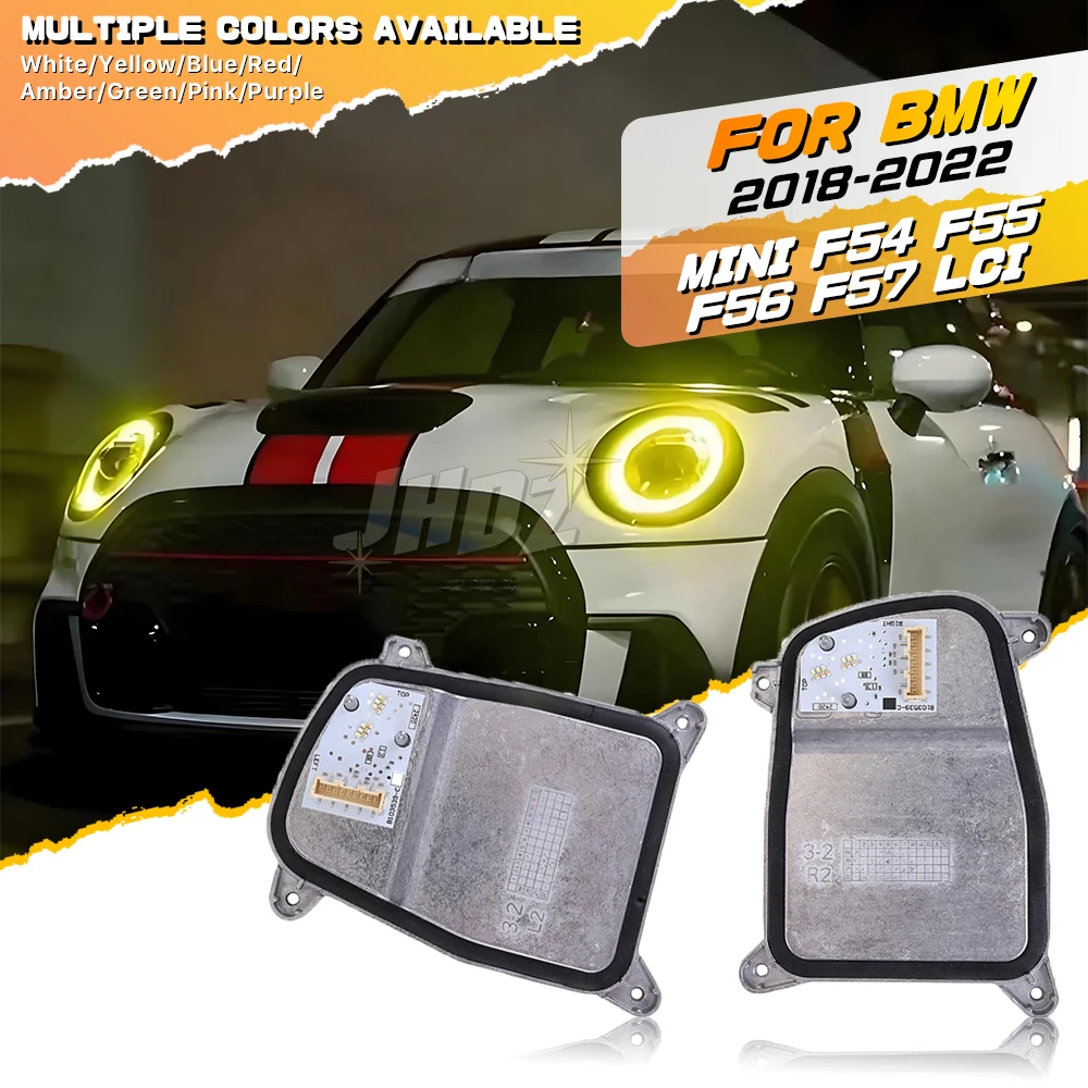 

For BMW MINI Cooper F54 F55 F56 F57 LCI 63118737590 Yellow LED Angel Eyes DRL Chips Board LED Headlight Daytime Running Light