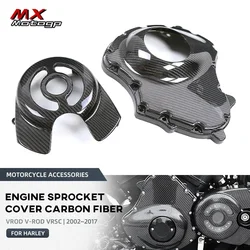 For Harley VROD VRSC Muscle VRSCF VRSCDX VRSCAW Nightrod1250 Motorcycle Carbon Fiber Engine Case Guard Sprocket Cover 2002-2017