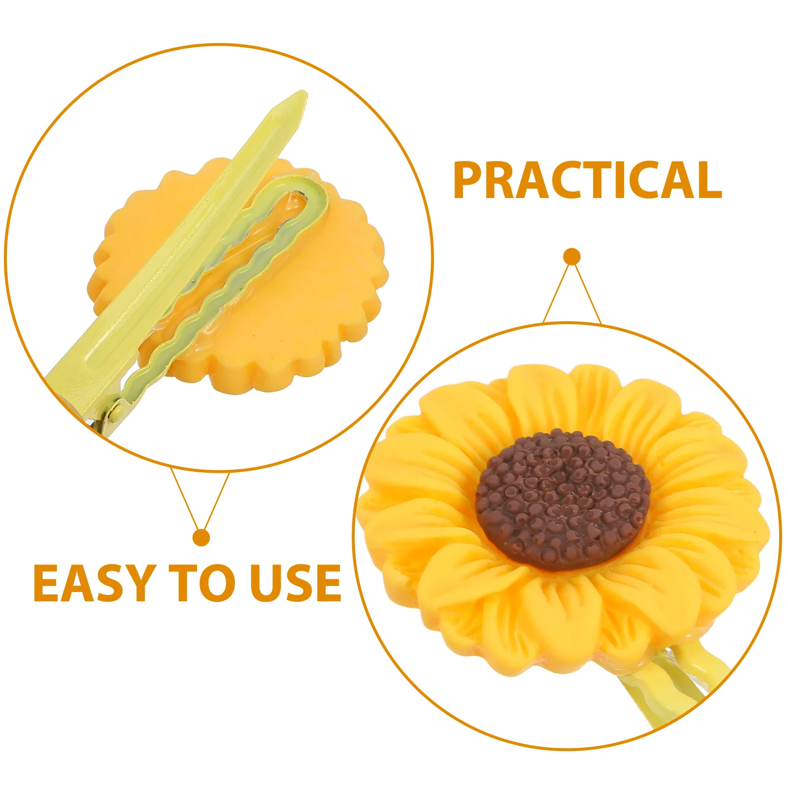 

20Pcs Sunflower Hair Clips Flower Hairpins Girls Barrette Durable Alligator Clip Summer Hairstyle Hair Accessories