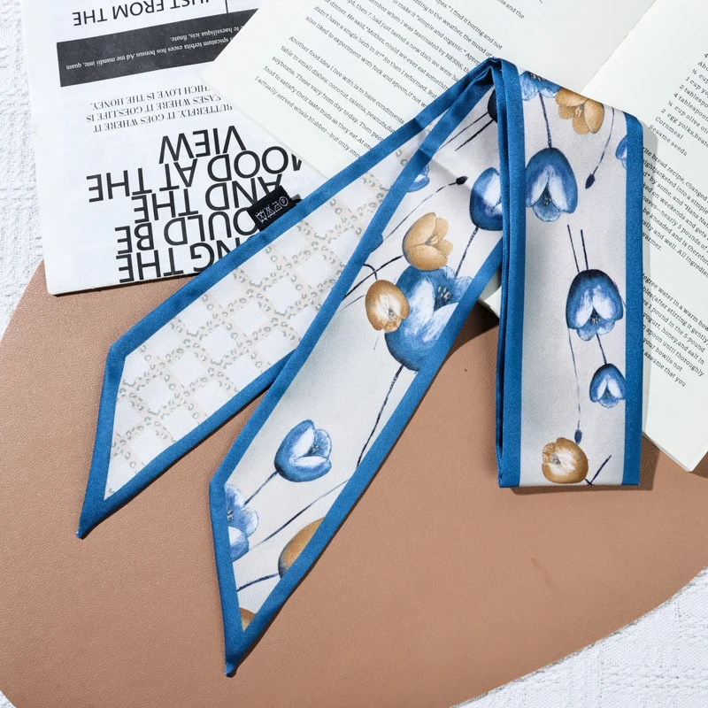 Lenço de seda feminino inverno nova chegada decorativa moda neckwear para senhoras