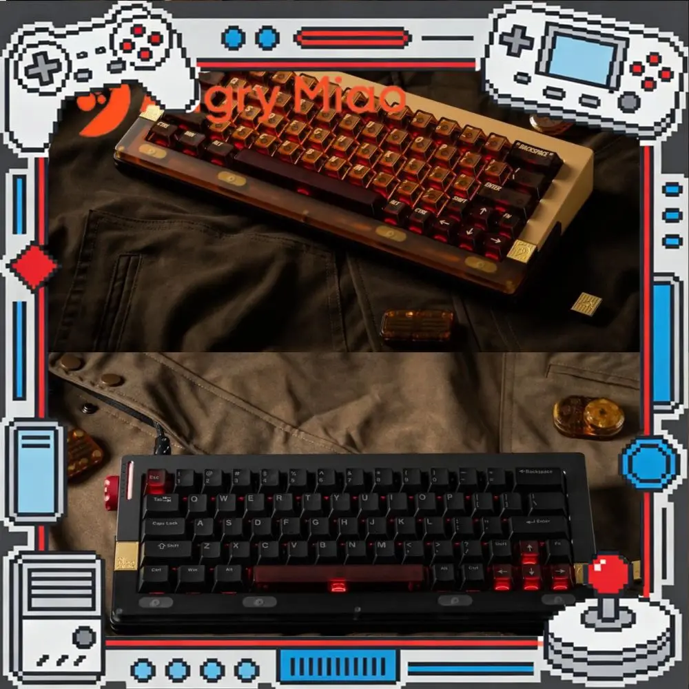 Angry Miao Retro63RT Magnetic Keyboard CNC Aluminum Alloy RT0.005mm 0.125MS Low latency RGB Single-Mode Wired Gaming Keyboard