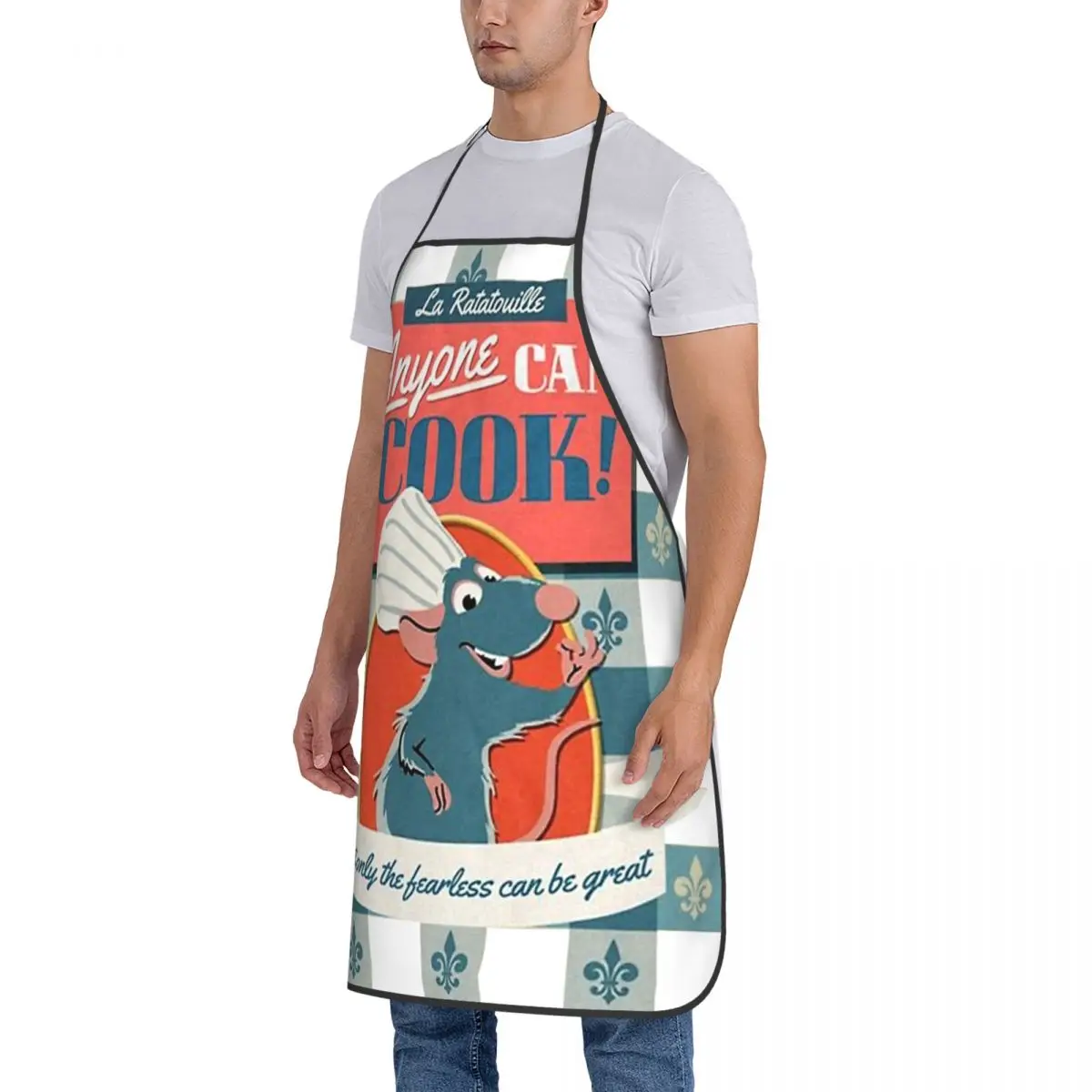 Ratatouille Chef Remy Apron Water & Oil Resistant Adjustable Neck Strap Baking Aprons for Men Women Chef