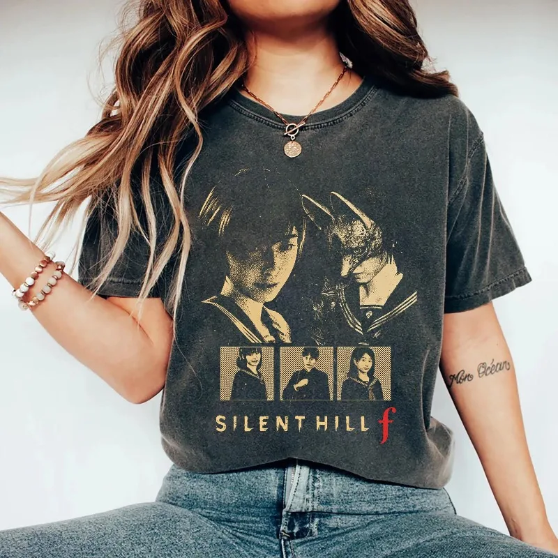 Silent Hill F-shirt, 90s Pirated Style Women's T-shirt, New Men's and Women's Casual Original Style T-shirt