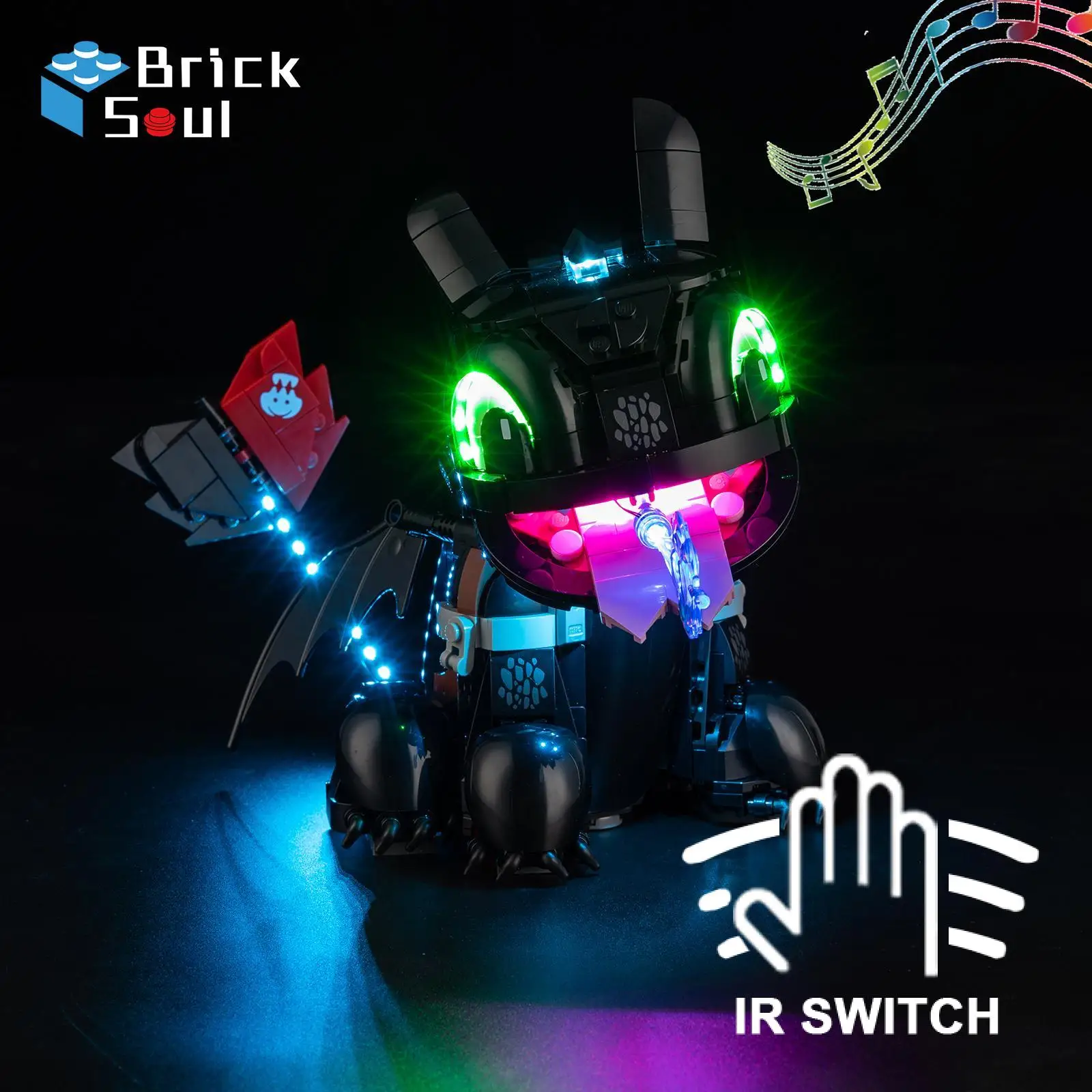 

Led Light Kit for How to Train Your Dragon: Toothless 10375 Model Diy Toys Set Not Included Building Blocks