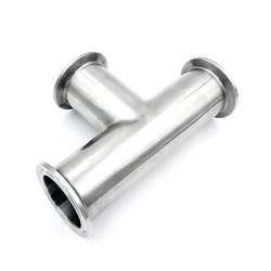Virola de acero inoxidable SS304, 3 vías, sanitaria, 3/4