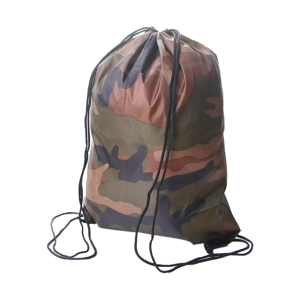 Mochila Unisex para viajes al aire libre, zapatos de gimnasio gruesos, almacenamiento de ropa, bolsa con cordón de camuflaje, mochila Oxford, bolsa deportiva portátil