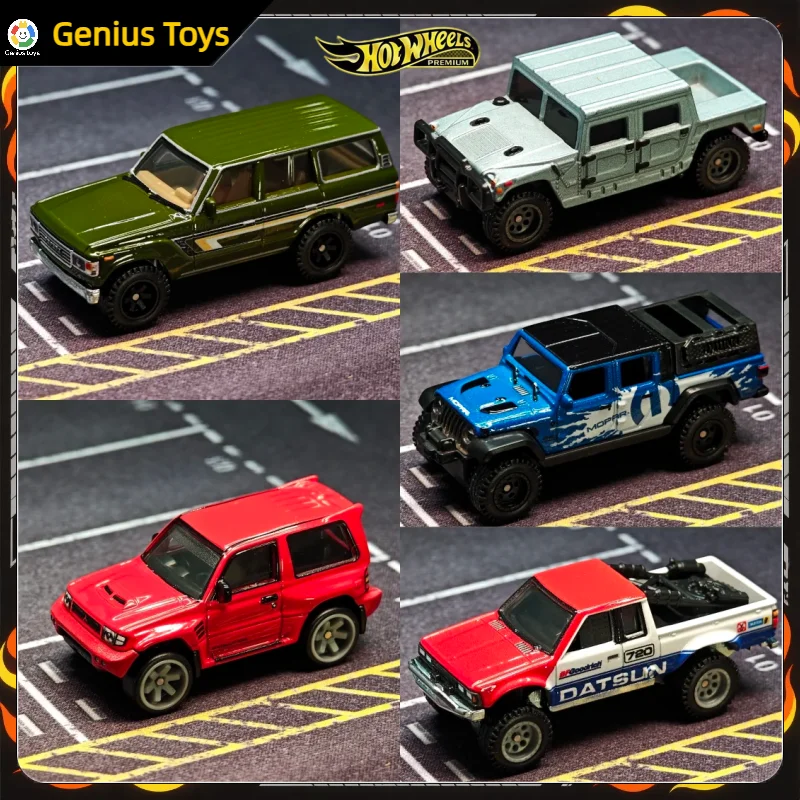 

Hot Wheels Премиум Car Culture Off-Road Set 1:64 Литая под давлением модель автомобиля Toyota Hummer Jeep Datsun Pajero Коллекционный автомобиль из сплава