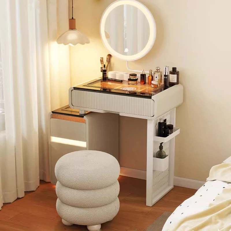 Nordic Trendy Vanity Desk Premium Aesthetic Classic Elegant Vanity Desk Beauty Luxury Coiffeuse À Maquillage Bedroom Furniture