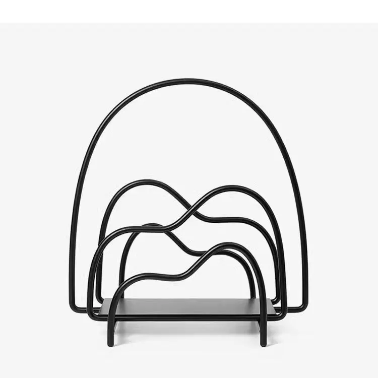 

Simple modern wrought iron magazine storage rack, desktop bookshelf, movable household model room, creative shelf
