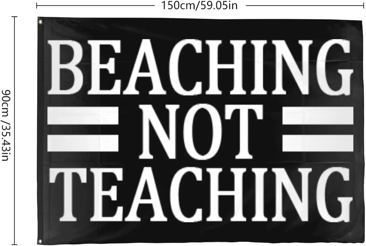 Flagicts 100% Polyester Beaching Not Teaching Flags