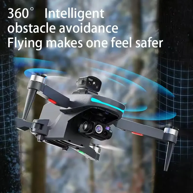 True 4K Drone GPS Follow Flight Brushless 3-Axis Gimbal ESC Dual Camera 5G WIFI Drone 360° Obstacle Avoidance Quadcopter RC Dron