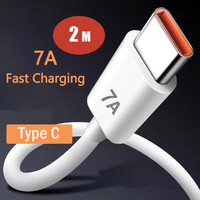 10PCS 2M 7A 100W USB type C super charge cable fast charging charger  data cord for Samsung Huawei  Xiaomi